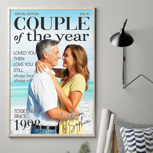 Couple Of The Year - Personalized Canvas - Anniversary Gift, Valentine's Day Gift For Couple