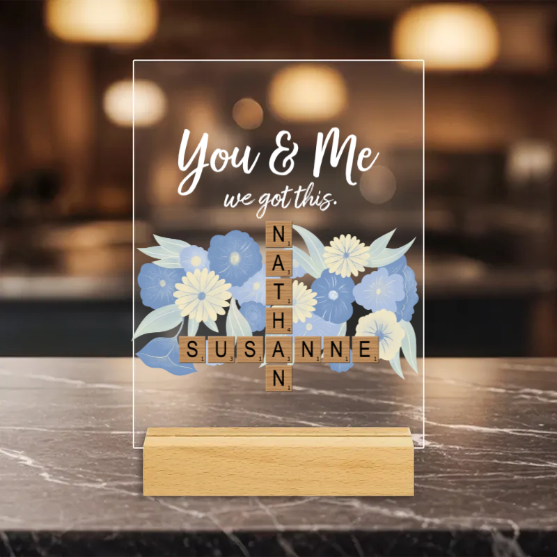 Our First Valentines As Mr & Mrs - Personalized Acrylic Plaque - Gift For Couple