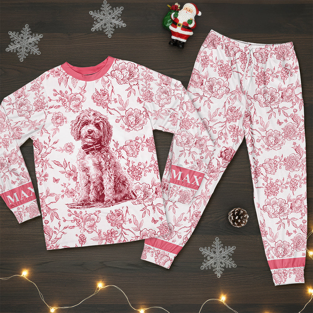 Toile de Jouy Custom Pet's Photo - Personalized Pyjamas - Gifts for Dog Lovers