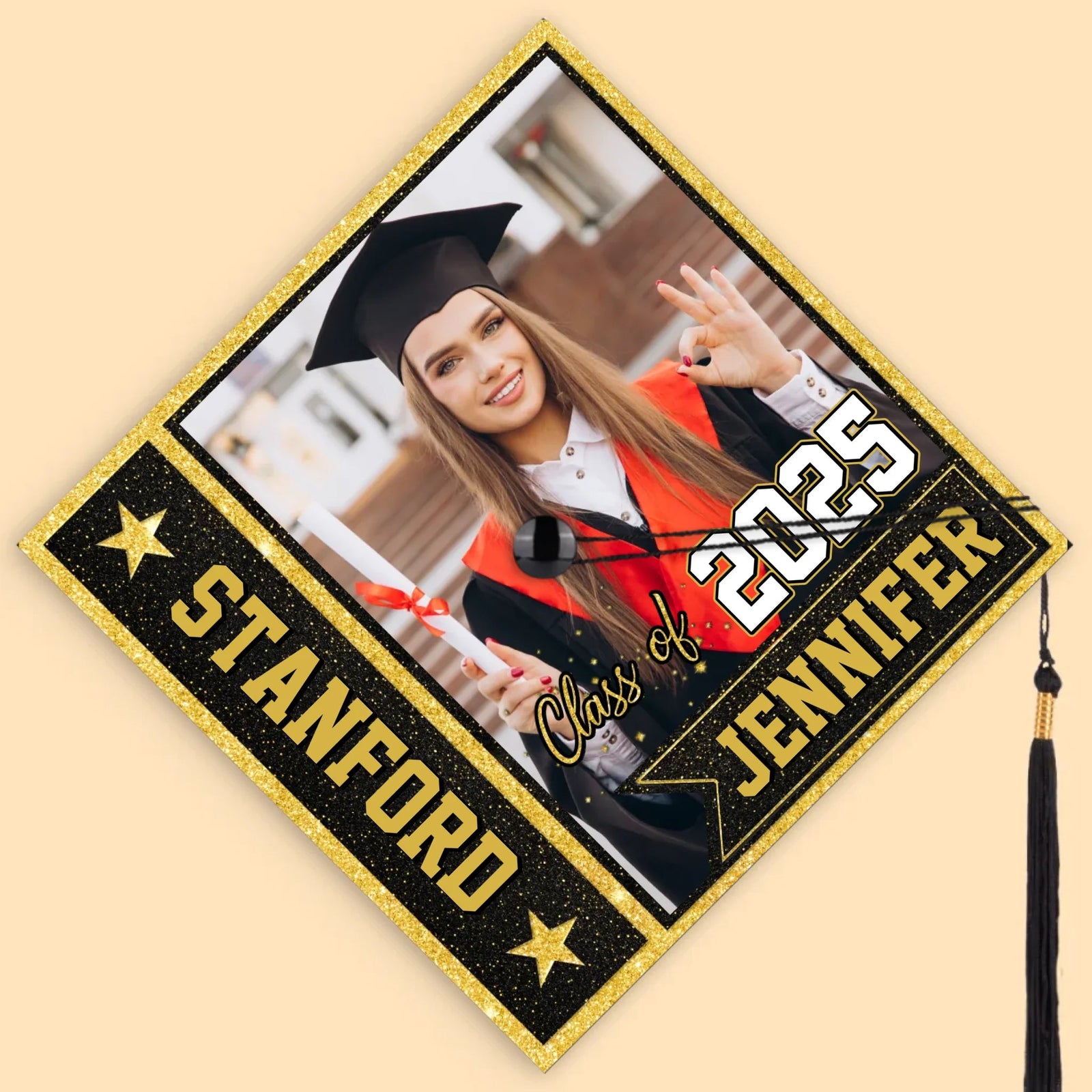 Custom Photo Chase Your Next Adventure - Personalized Graduation Cap Topper - Graduation Gift