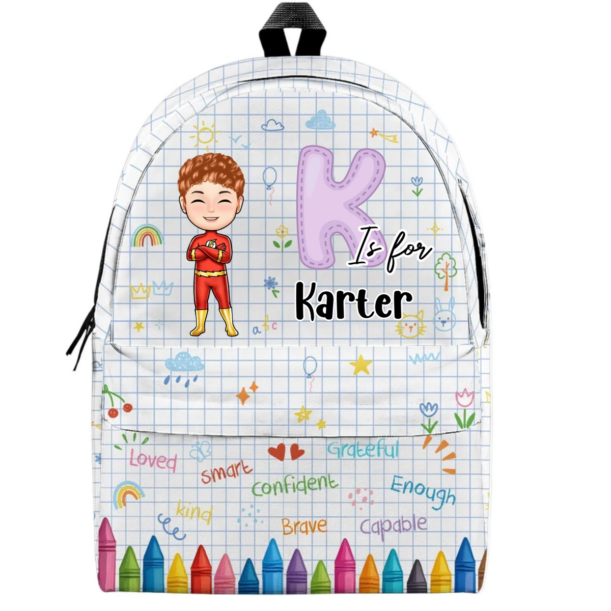 Superhero Comes Back School - Personalized Backpack - Gift For Kid, Back To School Gift
