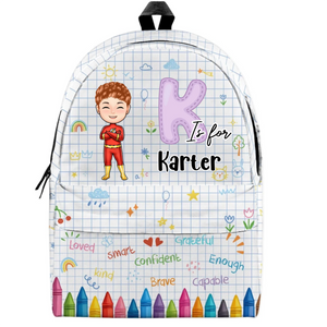 Superhero Comes Back School - Personalized Backpack - Gift For Kid, Back To School Gift