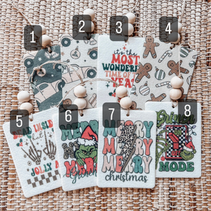 Christmas Car Air Fresheners, Christmas Theme Car Hanging Decor
