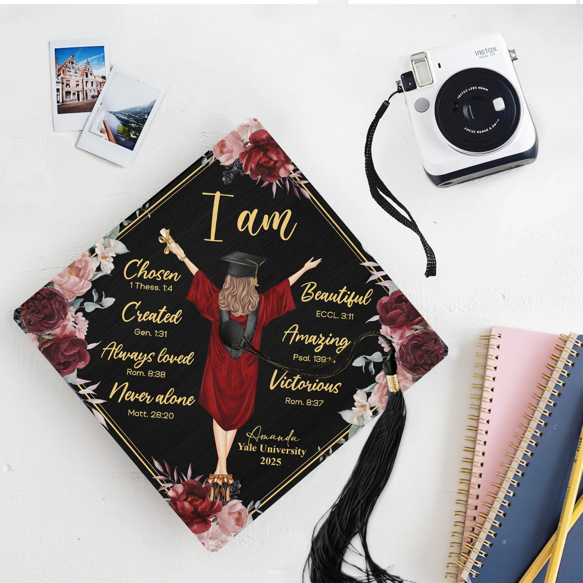 God Says I Am - Personalized Graduation Cap Topper - Graduation Gift