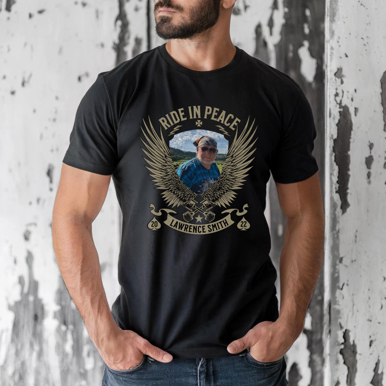 RIde In Peace Shirt, Custom Funeral Photo Shirt, Rest In Peace Memory Shirt, Remembrance Shirt, Custom Last Photo Shirt