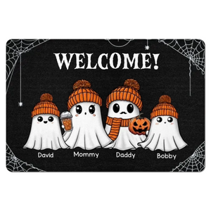 Fall Season Boo Family Halloween - Personalized Doormat - Halloween Gift For Family