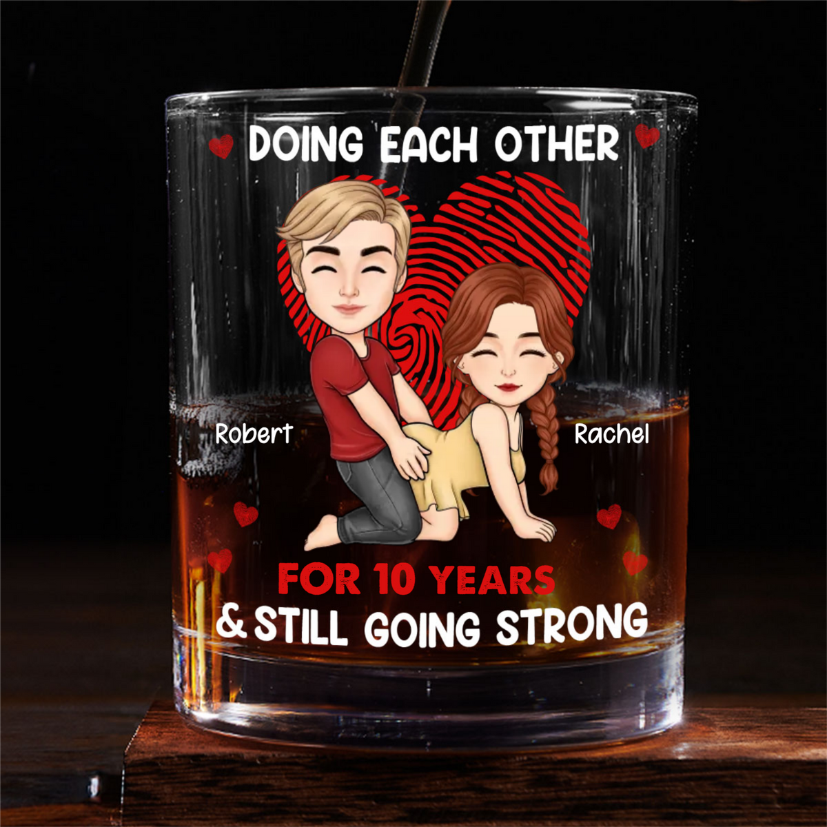 Doing Each Other For Years And Still Going Strong - Personalized Whiskey Glass - Valentine's Day Gift For Couple