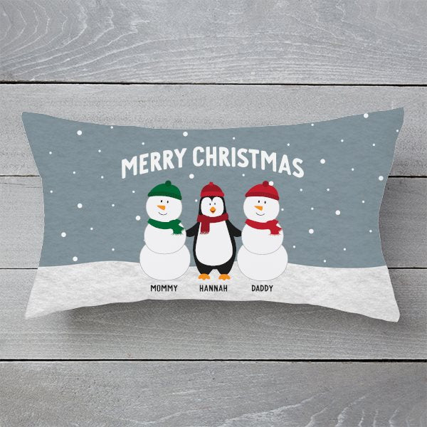 Merry Christmas Family & Friends - Personalized Pillow - Christmas Gift For Family, Friends