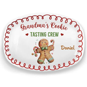 Grandma's Cookie Connoisseurs - Personalized Platter - Christmas Gift For Mom, Grandma