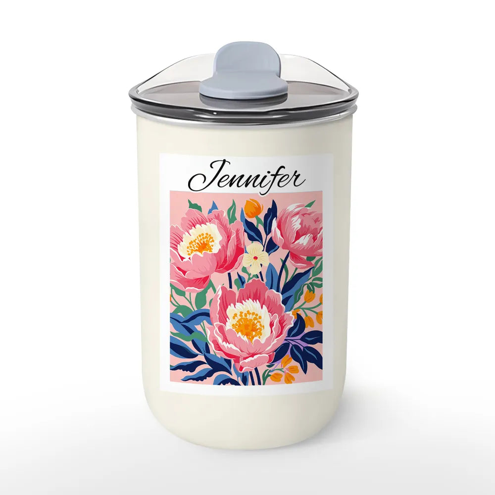 Retro Custom Birth Month Flower - Personalized Tumbler 10oz - Gift For Sisters, Gift For Besties