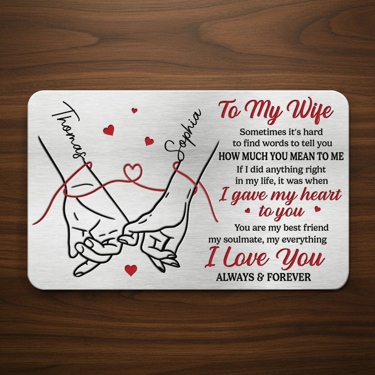 You Are My Everything - Personalized Wallet Card - Gift For Wife, Husband, Anniversary Gift, Valentine's Day Gift