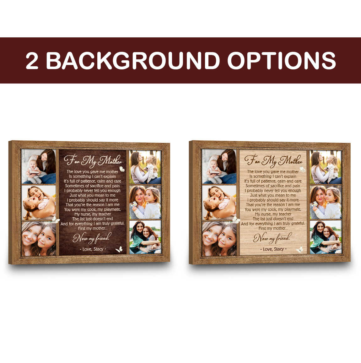 Mom I Will Always Love You Mother Poem - Personalized Canvas - Gift For Mom, Mother's Day, Birthday Gift