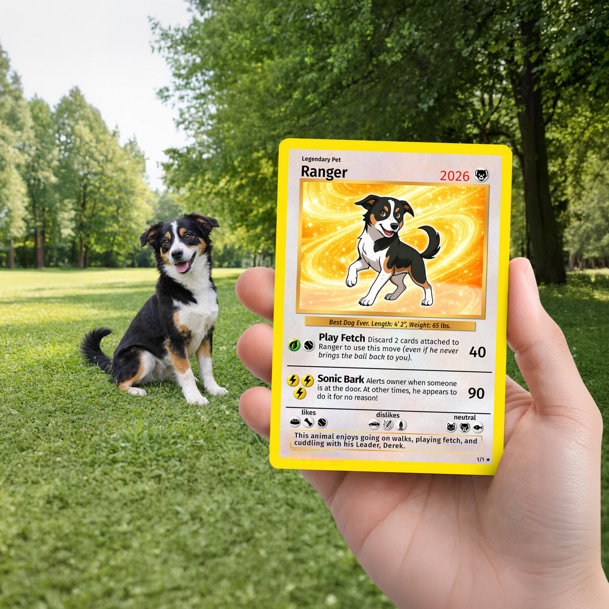 Custom Card, Battle-Style Trading Card, Personalized Pet, Person or Couple Parody Card Gift