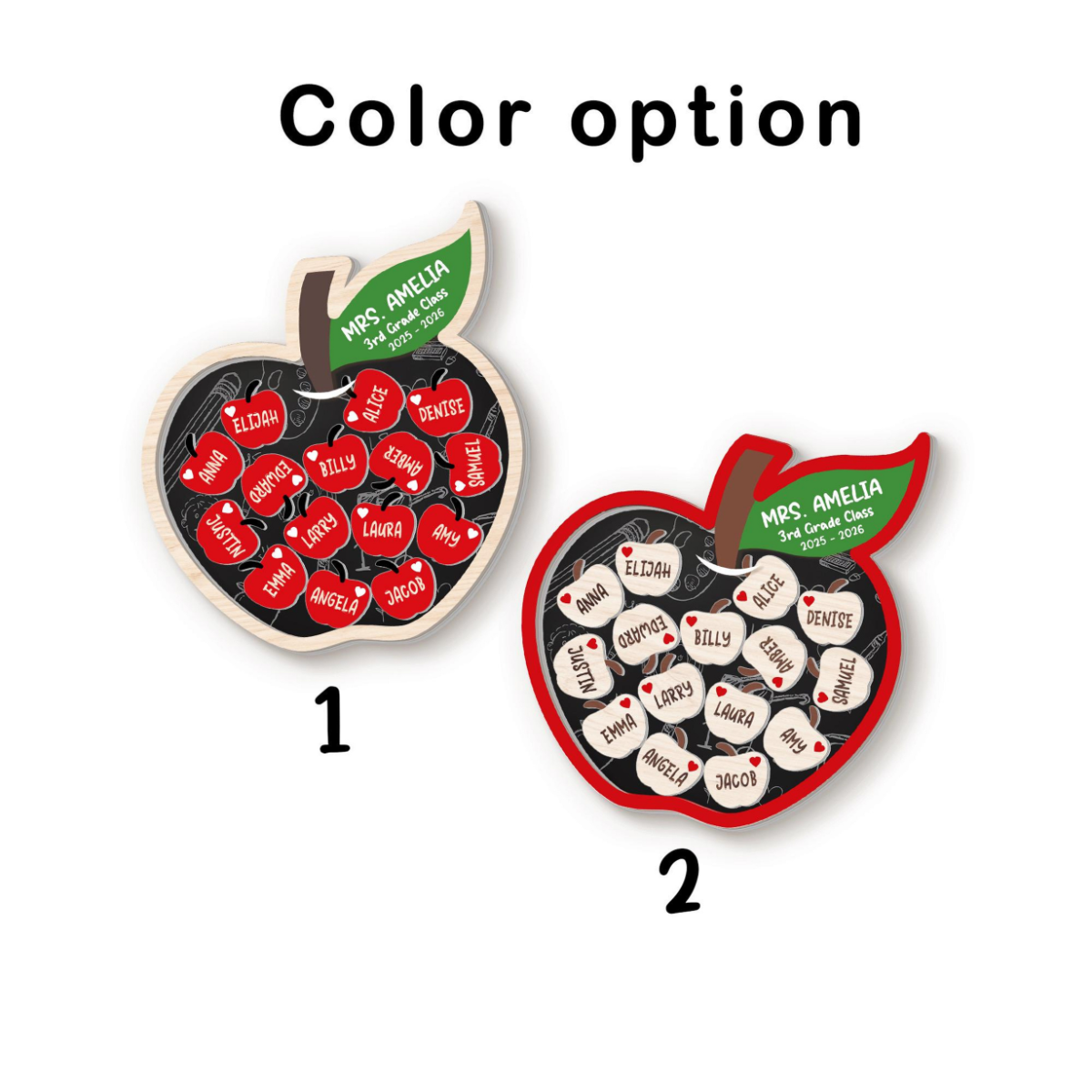 Custom Teacher Apple Magnet 3D, Teacher Gifts, Back To School Gifts, Teacher Name Magnet, Teacher Shaker Magnet, Thank You Teacher Gifts