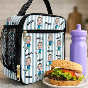 Custom Photo Funny Kid And Name - Personalized Kids Lunch Bag - Gift For Kids, Back To School Gift
