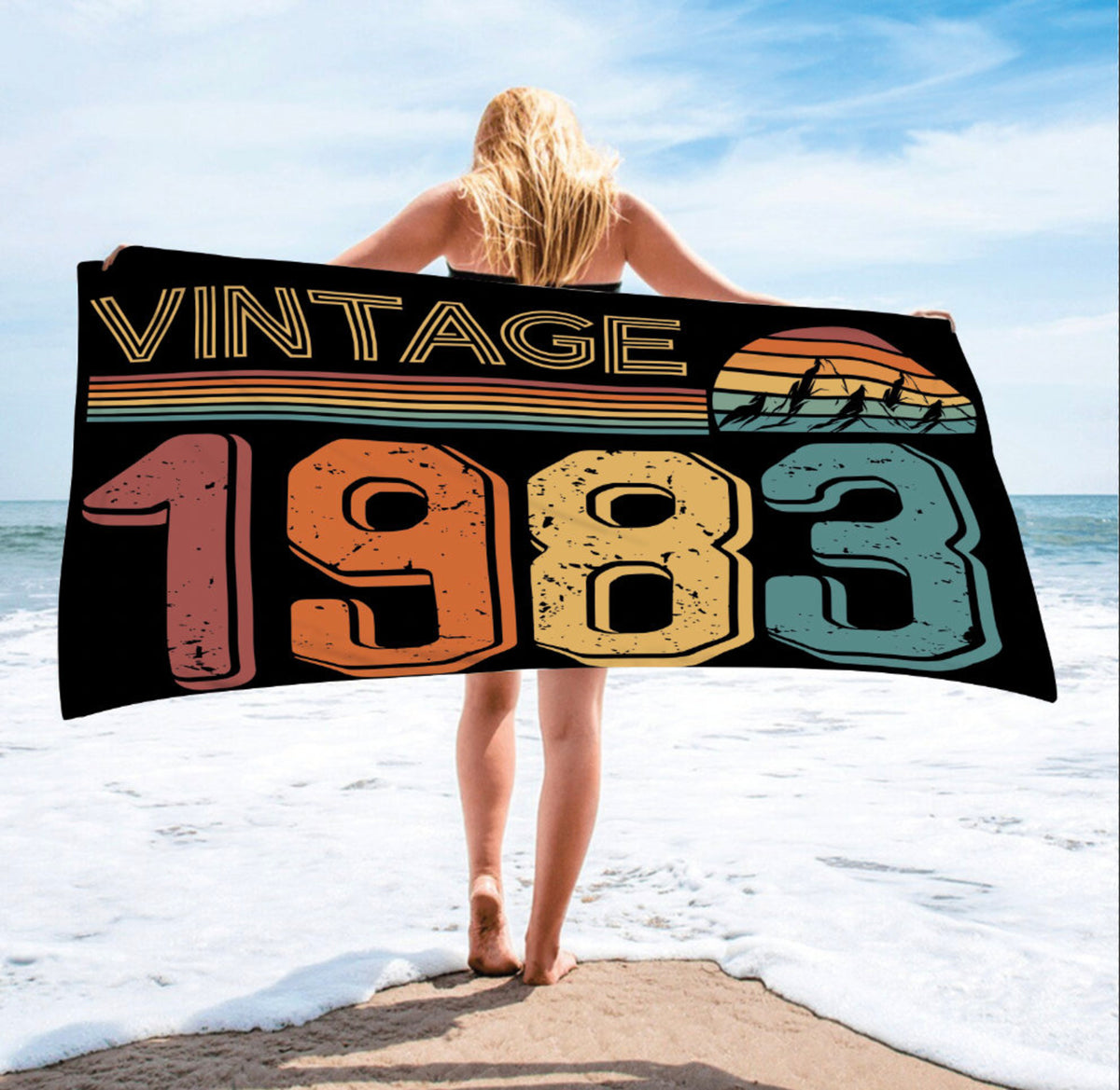 Custom Birthday Beach Towels, Beach Towel, Bachelorette Party, Birthday Gifts Ideas, Custom Age Birthday Beach Towel