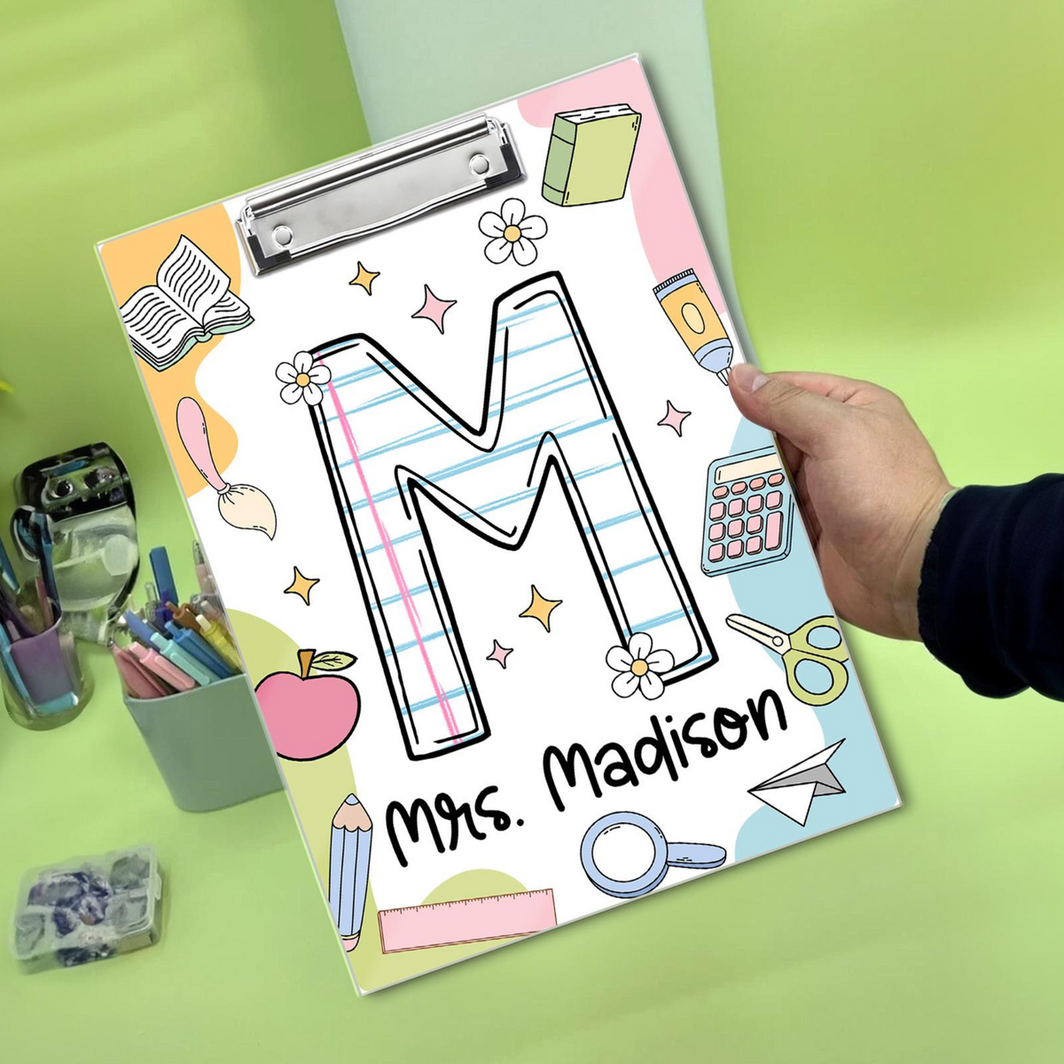 Personalized Teacher Clipboard,Teacher Back to School, Teacher Appreciation, Custom Clipboard, Teacher Acrylic Clipboard,Classroom Must Have