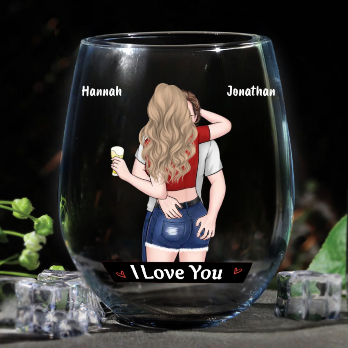 You're An Awesome Wife - Personalized Wine Glass - Valentine's Day Gift For Couple