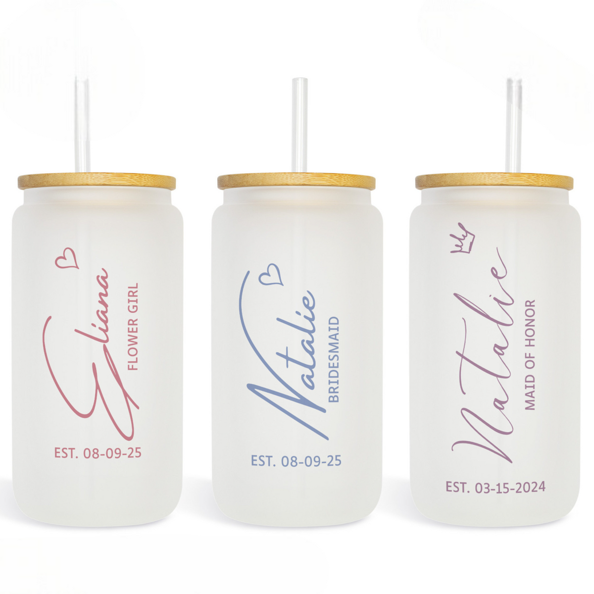 Bride Frosted Glass Tumbler Bride to Be, Personalized Mrs Can Glass, Gift For Bride, Iced Coffee Cup, Future Mrs Custom Cup