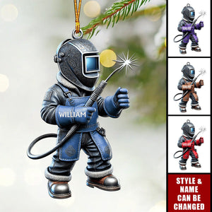 Welder Custom Name - Personalized Shape Ornament - Christmas Gift For Welders