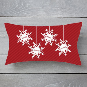 Snowflake Family - Personalized Pillow - Christmas Gift For Family