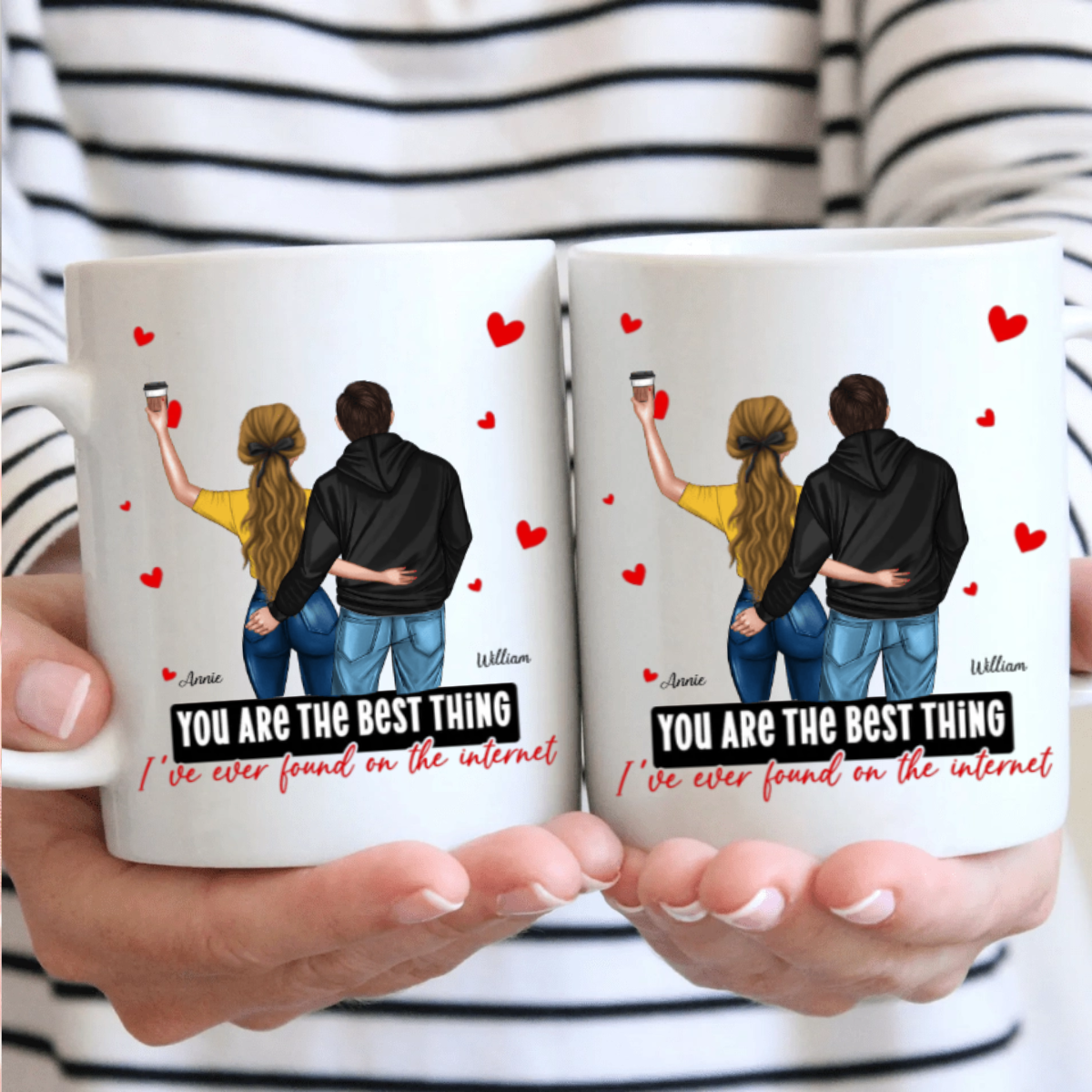 Personalized You Are The Best Thing I've Ever Found On The Internet Mug 11-15Oz Gifts For Man Women Couple Gift For Her Gifts For Him In Valentine's Day Anniversary