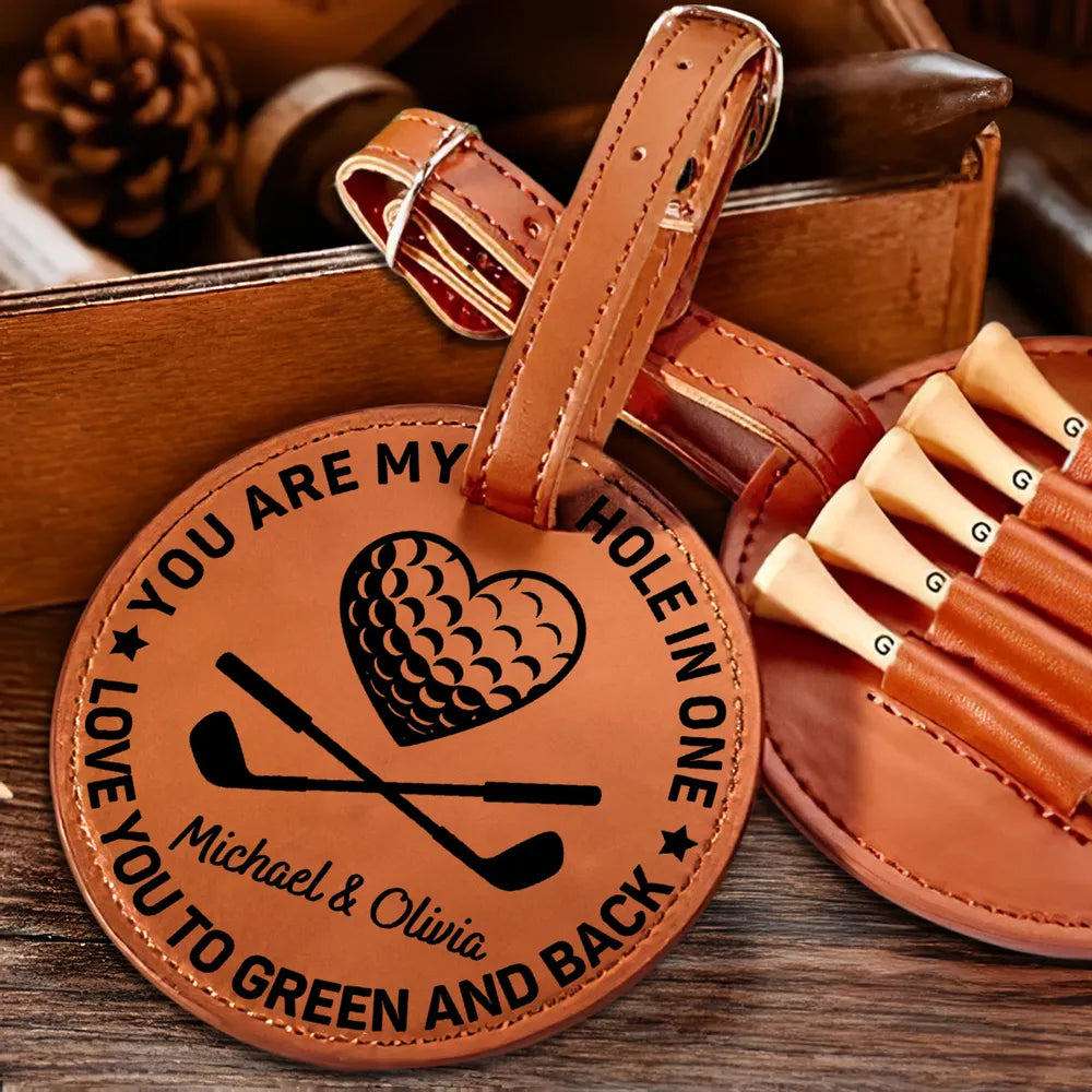 You Are My Hole In One - Personalized Golf Tee Bag - Gift For Husband, Gift For Boyfriend, Father's Day Gift