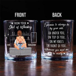 I Promise To Always Be By Your Side - Personalized Whiskey Glass - Anniversary Gift, Valentine's Day Gift For Couple