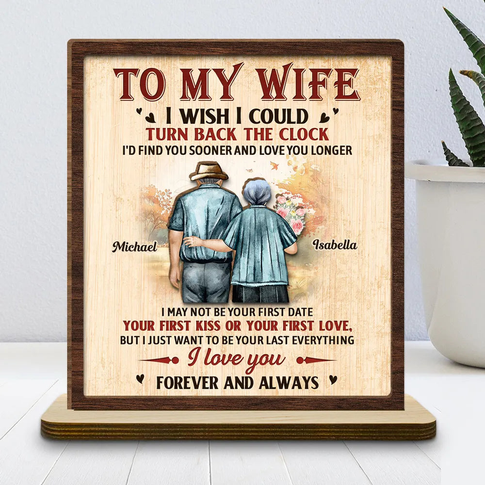 To My Wife I Love You Forever & Always - Personalized Wooden Plaque - Anniversary Gift For Couple, Valentine's Day Gift