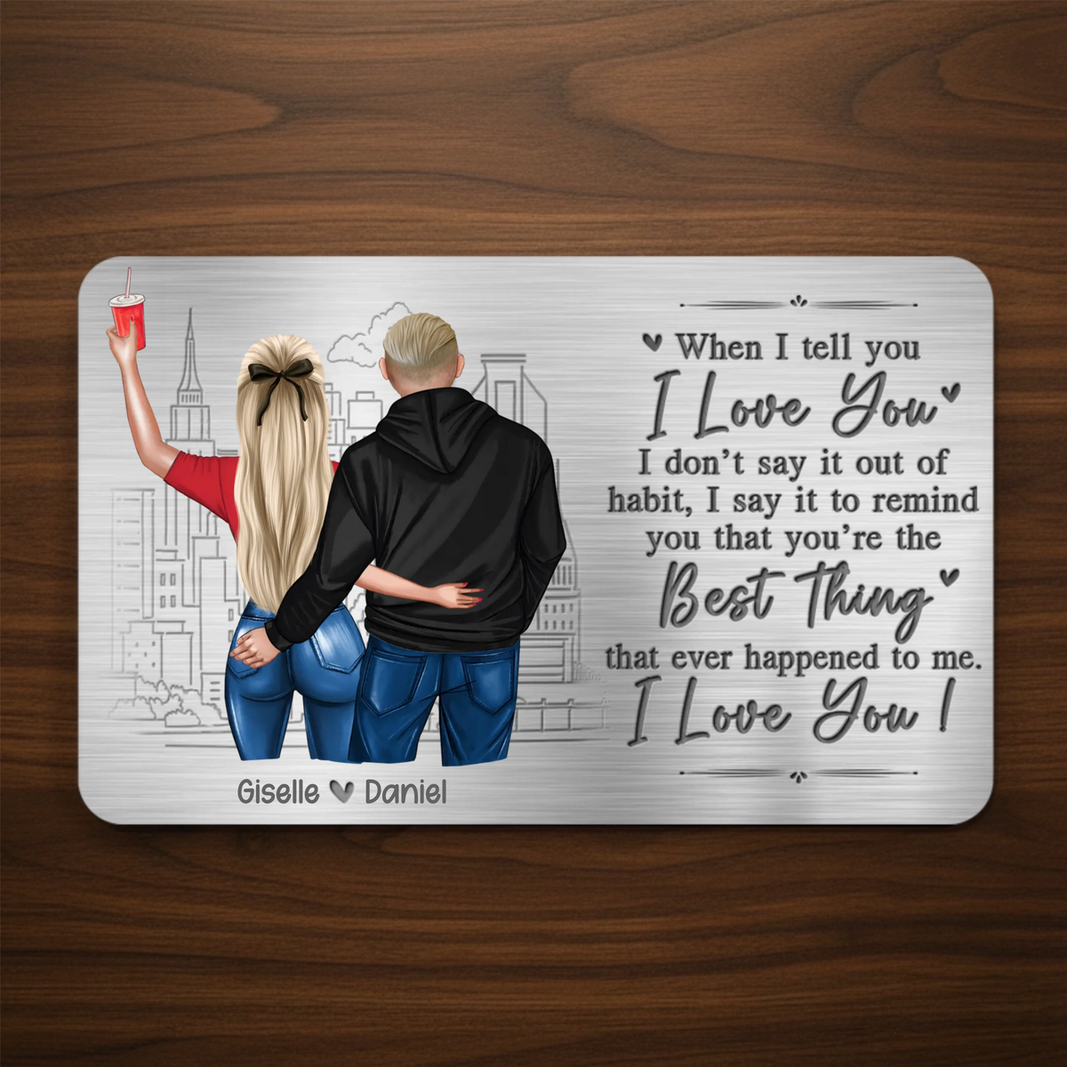 You're The Best Thing That Ever Happened To Me - Personalized Wallet Insert Card - Gift For Couple, Anniversary Gift, Valentine's Day Gift