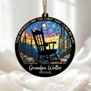Personalized Memorial Suncatcher Ornament for Loved Ones, Custom In Loving Memory Suncatcher, Memorial Keepsake, Remembrance Ornament