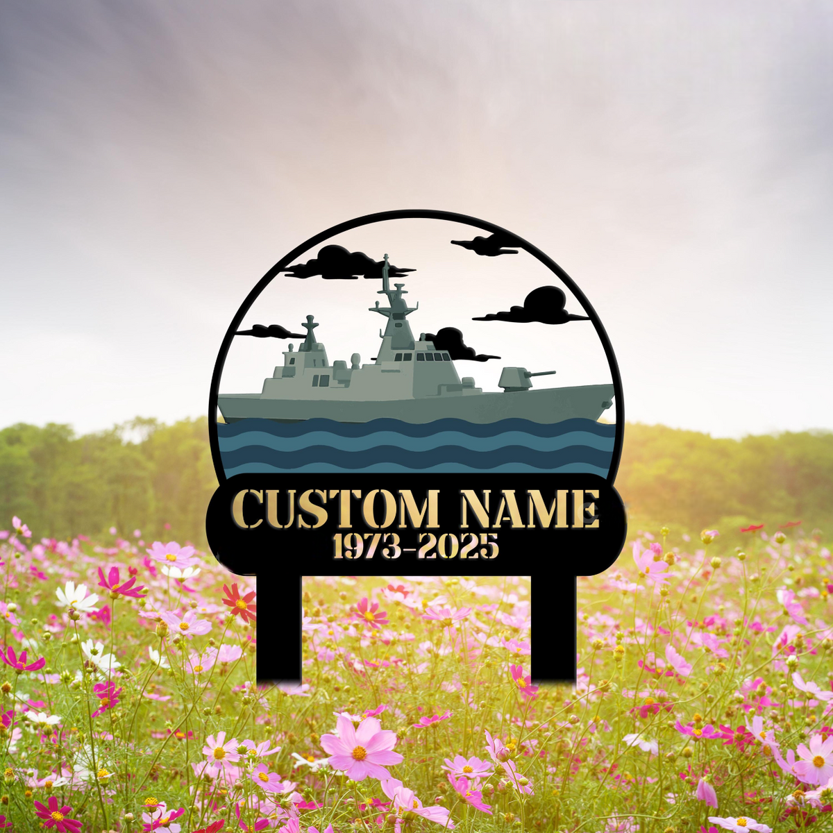 Custom Metal Plaque for Veteran Remembrance, Veteran Memorial Garden Stake, Cemetery Stake, Remembrance Gifts, Outdoor Metal Stake