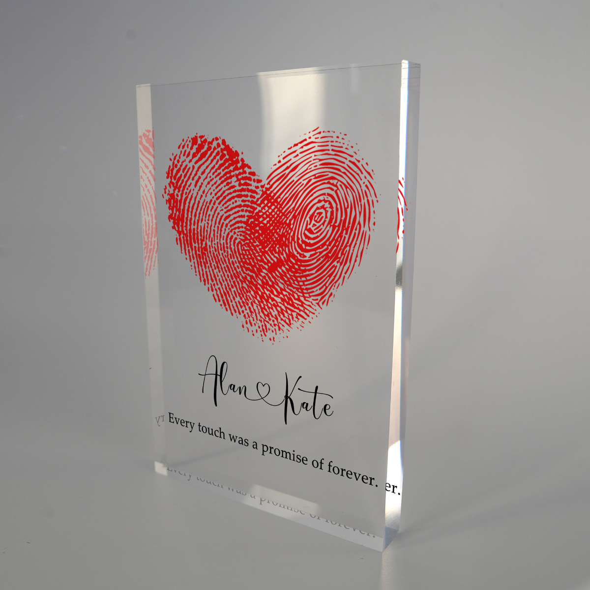 Custom Fingerprint Heart Print for Couple, Anniversary Gift, Fingerprint Sign, Newly Wedding Gift, Personalized Gift, Thumbprint Heart