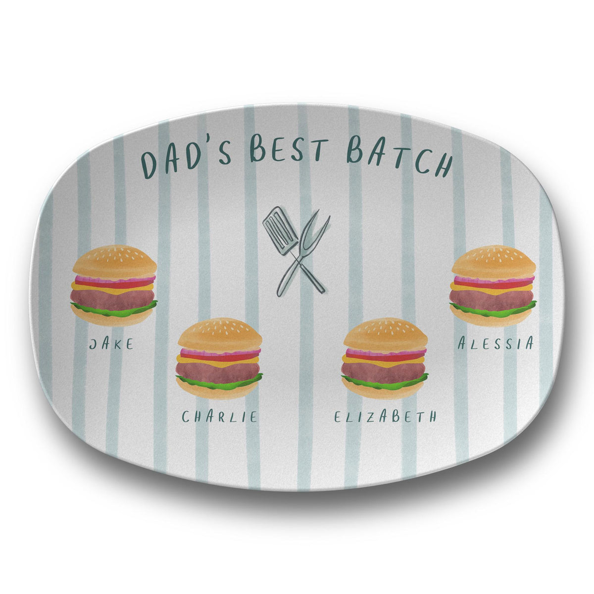 Custom Grandpa Grill Plate: Gifts From Grandkids, Grandpa Personalized Gift, Custom Grill Gift