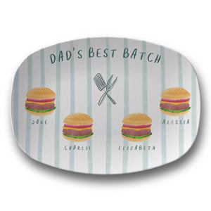 Custom Grandpa Grill Plate: Gifts From Grandkids, Grandpa Personalized Gift, Custom Grill Gift