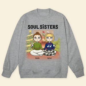 Soul Sisters Chibi - Personalized Sweatshirt - Christmas Shirt, Gift For Sisters, Bestie, Friends banner-2_866836ac-b83c-47a8-b1b1-292aecda492b.png