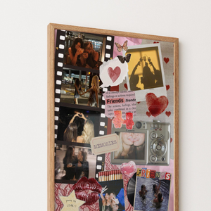 Best Friend Matchbook Collage Poster Canvas, Personalized Bestie Gift, Custom Friendship Photo Birthday Present