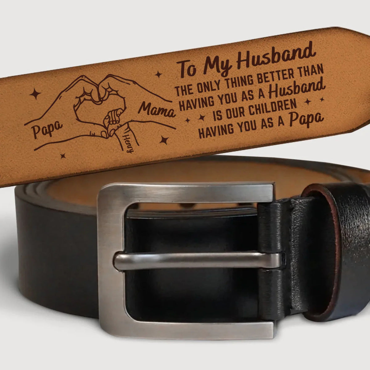 The Only Thing Better Than Having You As My Husband - Personalized Engraved Leather Belt - Gift For Husband On Father's Day