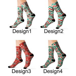 Custom Face Christmas Pattern, Personalized Holiday Face Socks, Face On Socks, Socks for men women, Christmas Gift