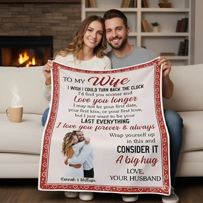 You And Me Always Feels Right Custom Photo - Personalized Blanket - Anniversary Gift, Valentine's Day Gift For Couple