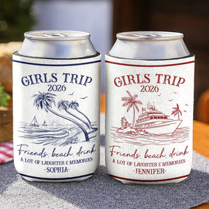 Girls Trip A Lot Of Laughter & Memories - Personalized UV Printed Cup Cover - Summer Gift For Besties