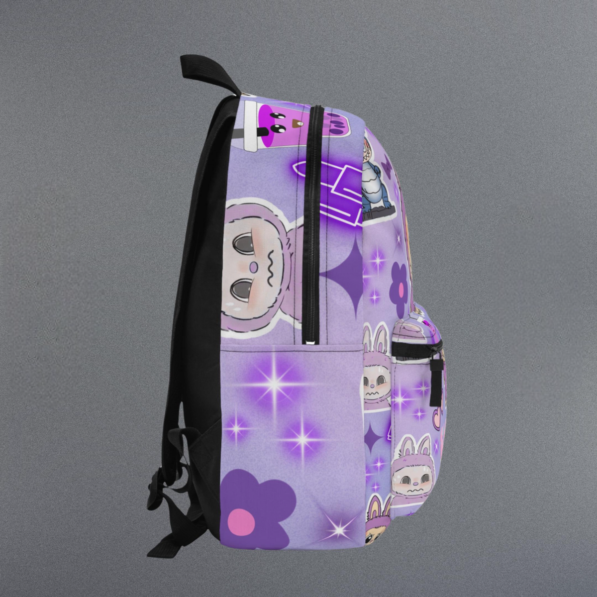 Personalized Name Backpack With Cute Monster, Girls Backpack, Custom Backpack, Girl Backpack, Back To School