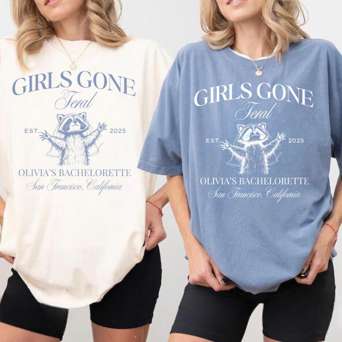 Girls Gone Feral Bachelorette party shirt, Feral Raccoon Bride Tshirt, Bridal Party gifts, Custom Bachelorette