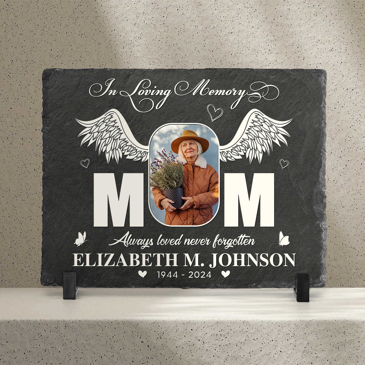 In loving Memory Of Mom Photo - Custom Memorial Garden Stone - Memorial Gift Of Your Loved One