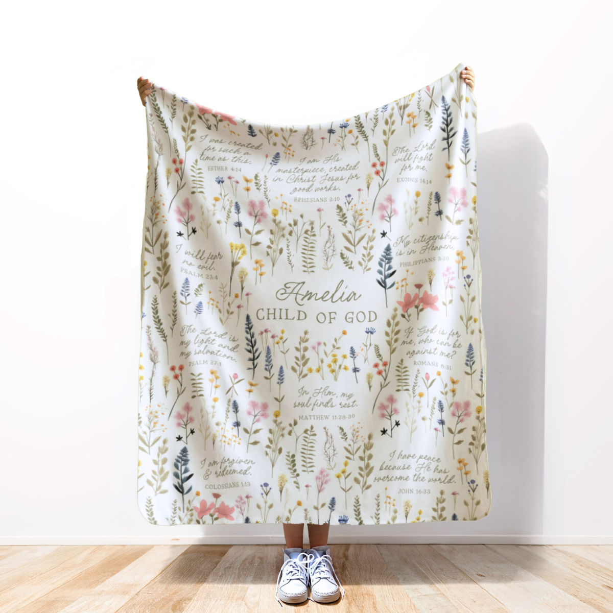 Christian Graduation Gift for Her, Personalized Scripture Blanket Class of 2026 College Grad Gift, Daughter Bible Verse Child of God Throw
