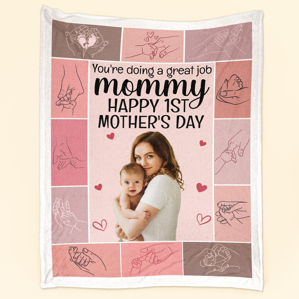 Mommy You're Doing A Great Job - Personalized Blanket - Gift For New Mom