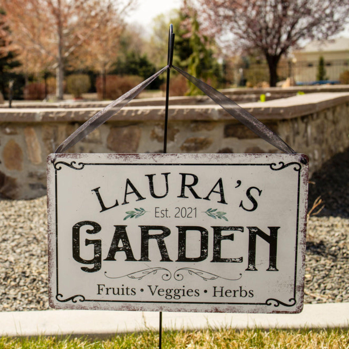 Personalized Outdoor Metal Garden Sign, Custom Sign, Personalized Garden Sign, Garden Gifts, Patio Decor, Veggie Garden, Herb Garden, Gifts