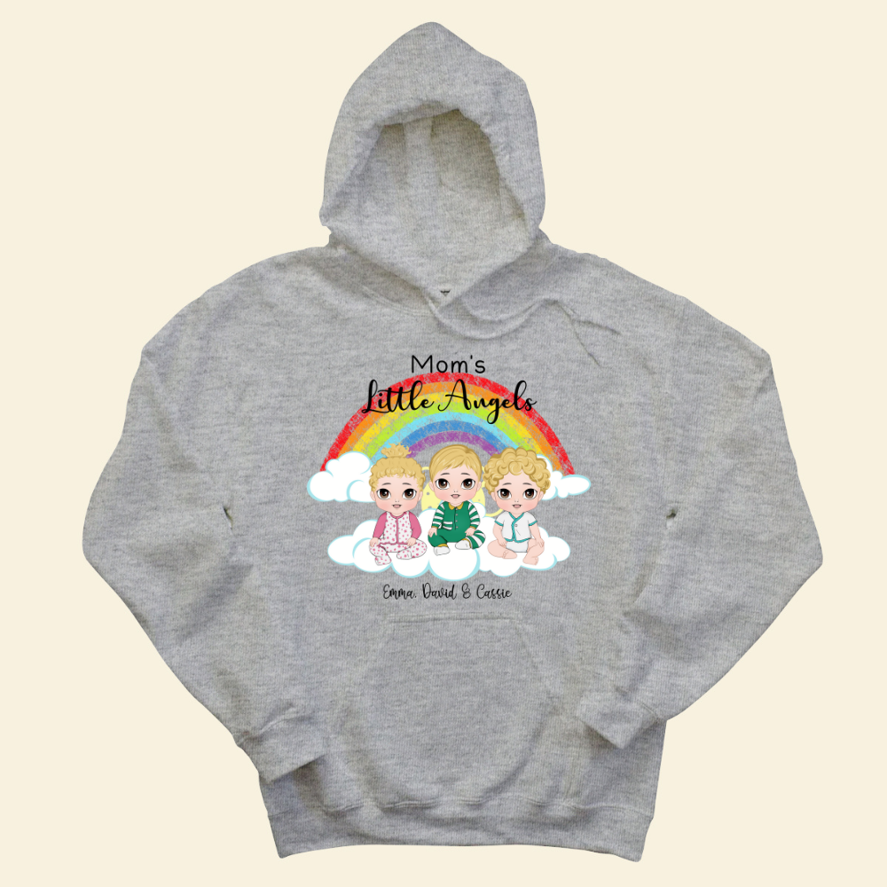 Mom's Little Prince & Princess - Personalized Hoodie - Gift For New Mom