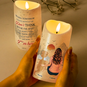 Angel Dogs When Tomorrow Starts Without Me - Custom LED Flameless Candle - Memorial Gift For Pet Lovers