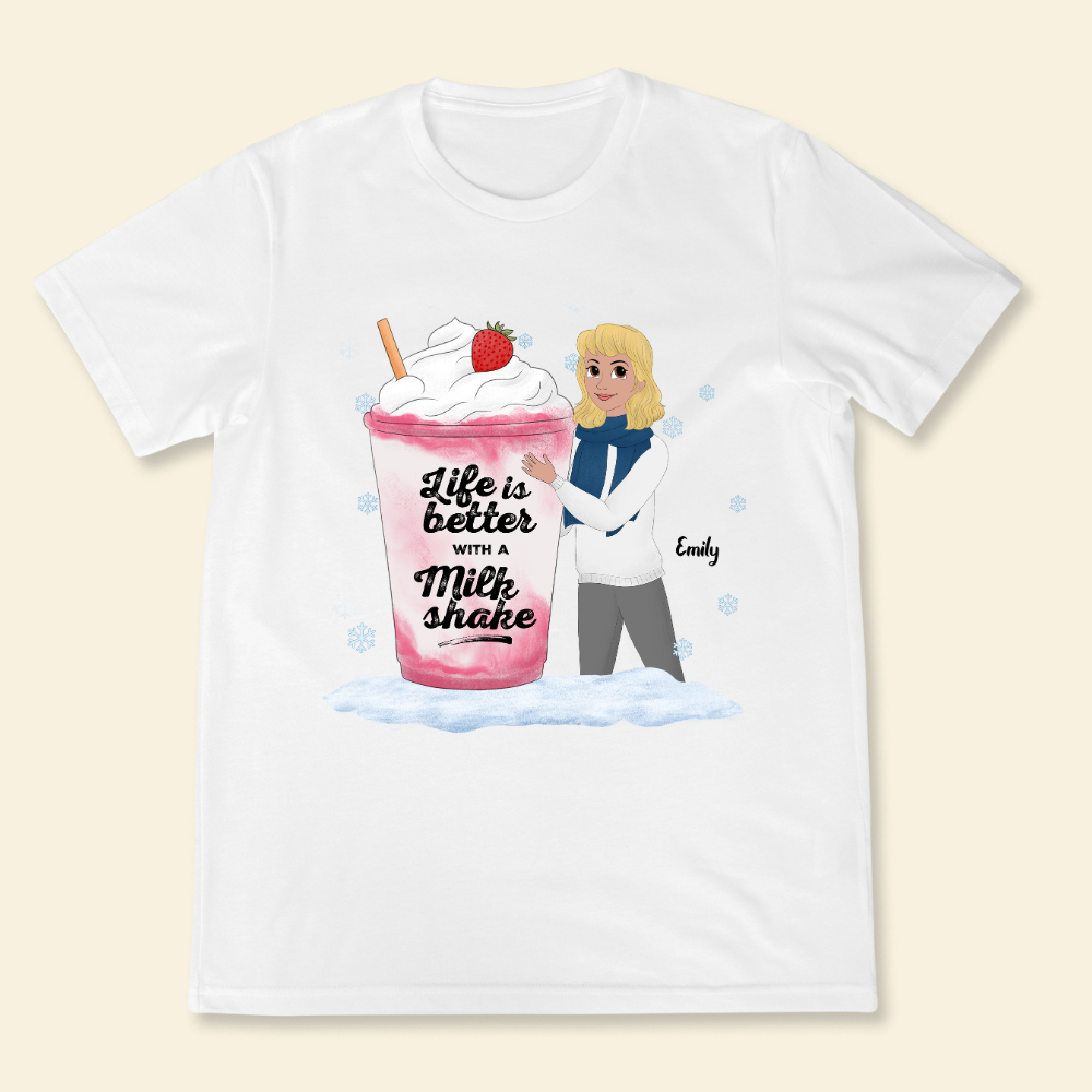 Life Is Better With A Cup Of Coffee Christmas - Personalized Shirt - Gift For Friends, Bestie, Christmas Season